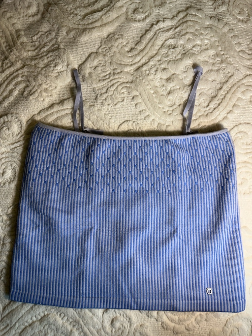 Salvatore Ferragamo Light Blue Knit bandeau Top